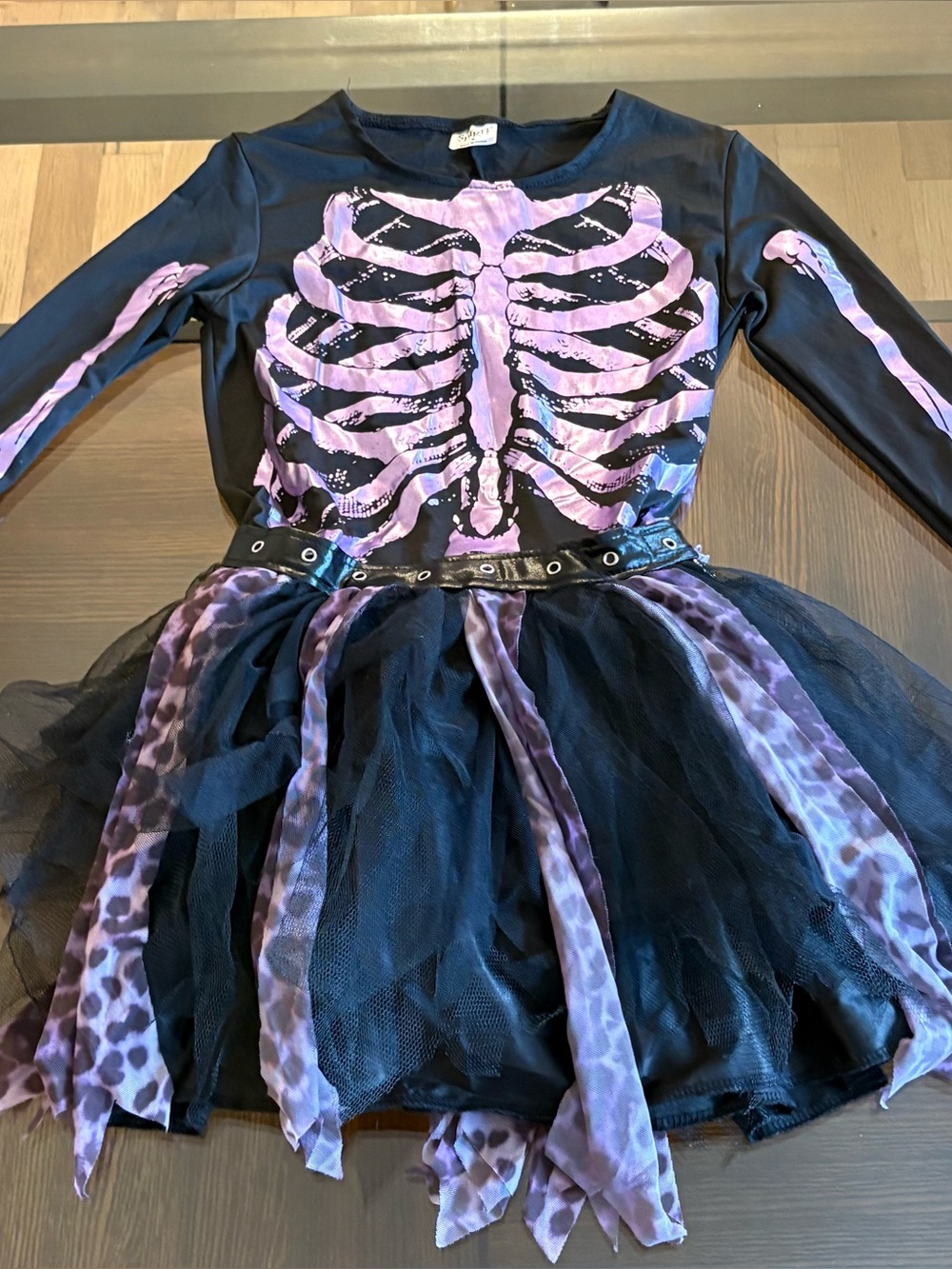 SPIRIT Halloween Dress Girls Medium Punk Skeleton Witch Costume Dress Only